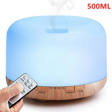 Load image into Gallery viewer, Air Humidifier Essential oil diffuser 300ML 500ML Ultrasonic Cool Mist Maker Fogger Humidifier LED Lamp Aroma Diffuser Electric  Aromatherapy Diffuser umidifier Aroma Essential Oil Diffuser with 4 Timers 2 Misting Modes Waterless Auto Off
