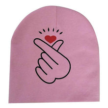 Load image into Gallery viewer, Modern Baby Hat Cute Ear Cotton Girls Cap Scarf Infant Hats Finger love Kids Boys Knitted Cap Winter hat I love mama/pap  Cap
