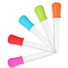 将图片加载到图库查看器，Color Random Children Dropper with Scale Washable Reusable Infant Droppers Detachable Dispenser Pipette for Travelling
