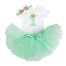 将图片加载到图库查看器，New Trend Dress For Baby Girls First 1st Birthday Baby Clothing Toddler Summer Clothes For Birthday Party
