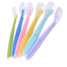 Load image into Gallery viewer, New Candy Color Baby Soft Silicone Spoons Feeding Dishes Tableware  Flatware Children Food  Feeding Tools
