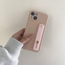 Load image into Gallery viewer, Cute Wrist Strap Soft Silicone Slim Protective Case with Strap Cover Square Silicone Phone Case For iPhone 11 13 12 Pro XR XS Max X 6 6s 7 8 Plus SE2 Candy Colors Soft Back Cover
