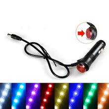 Load image into Gallery viewer, Lights LED Car Strip Lights with Two-Line Waterproof Design RGB LED Strip Light With USB Wireless Remote Music Control Multiple Modes For Auto Car
