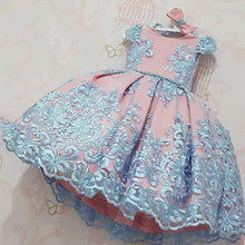 将图片加载到图库查看器，Handmade Luxury Princess Baby Girl 1 Year Birthday Dress Tutu First Christmas Party Cute Bow Dress Infant Modern Luxury Dress With Big Bow
