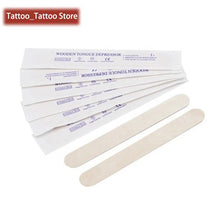 将图片加载到图库查看器，50pc 100pcs/lot Disposable Wooden Waxing Wax Tongue Depressors Sterilized Individually Paper Packing Tattoo Accessories Supplies
