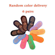 将图片加载到图库查看器，6 Pairs Cotton Baby 's Non-slip Boat Low Cut Floor Socks With Rubber Grips For Boys &amp; Girls Sock
