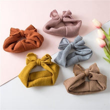 将图片加载到图库查看器，Luxury Modern Designer Baby Headband Girl Knitted Hair Accessories Toddler Knotted Turban Newborn Hair Bows Headwrap

