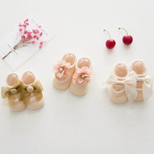 Load image into Gallery viewer, Baby Girl  Anti-Slip Cotton Bow Lace Flower Floor Socks Spring Socks Excellent Quality Everyday Wear
