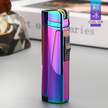 将图片加载到图库查看器，NEW Modern Luxury Grinding Wheel Three Torch Turbo Lighters For Cigarettes Accessories Cigar Smoking Lighters New Metal Design
