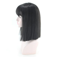 Load image into Gallery viewer, Synthetic Hair Short Wig With Bangs Cosplay Wigs For Women Straight Bob Wig Korean Pink Red Brown Blue Green White Purple Grey
