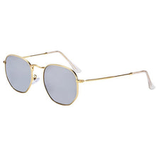 Load image into Gallery viewer, New  Luxury and Elegant Reflective Universla Sunglasses for Men and  Women Stainless Steel Frame Eyewear Mirror Hexagon Glasses With UV400 Protection

