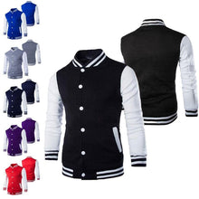 将图片加载到图库查看器，Mens Fashion Casual Slim Fit Jacket Men/Boy Baseball Jacket Men Fashion Design Classic Elegant Clothing Men's College Comfortable Jacket High School Long Sleeves Jackets
