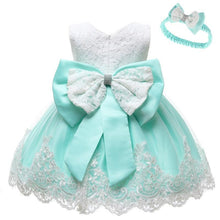 将图片加载到图库查看器，Luxury Modern Baby Girl Christmas Dress Newborn Baby Girls Bow Dresses For Baby 1st Year Birthday Party
