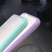 Load image into Gallery viewer, Transparent Shockproof Bumper Phone Case For iPhone 11 12 13 14 Pro Max Mini Cute Candy Color Hard Cover  Luxurious Translucent Case for iPhone
