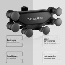 Load image into Gallery viewer, Gravity Car 360 Degrees Rotation Black Phone Holder GPS Stand Car Air Vent Clip Mount Universal Safe Phone Holders
