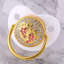 Load image into Gallery viewer, Diamond Luxury Modern Cartoon Eye Baby Pacifier Bling Newborn Kids Baby Boys Girl Nipples Silicone Pacifier For Baby
