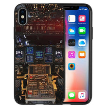 Load image into Gallery viewer, Aircraft Airplane Cockpit Black Silicone Phone Case For Iphone 12 Xr Xs Max 5 5s Se 2020 6 6s Plus 7 8 X 11pro Max 11 Cover Back Case Mobile Cover
