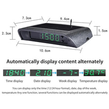 Load image into Gallery viewer, Portable Auto Dashboard Clocks Backlight Electronic Screen Temperature Clock Solar Car Digital LCD Clock &amp; Temperature Display
