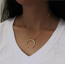 Load image into Gallery viewer, Modern Vintage Multilayer Crystal Gold Choker Pendant Necklace For Women Luxury Jewelry Perfect Gift Cool Style
