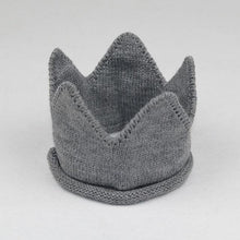 将图片加载到图库查看器，Modern Luxury New Trend  Baby Hat Girls and Boys Crown Knitted Cap Toddler Empty Top Hats Newborn Design Woolen Yarn Bonnet For Kids
