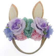 Load image into Gallery viewer, Luxury Christmas Antler Baby Girl Headbands Hair Accessories Xmas Deer Ear Flower Crown Hairband for Newborn Baby
