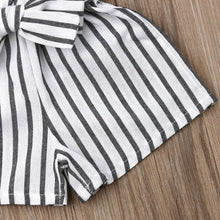 Load image into Gallery viewer, Modern Elen+gant Newborn Baby Girl Clothes Sleeveless Striped Bowknot Strap Romper Jumpsuit One-Piece Outfit For Girls
