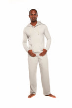 Load image into Gallery viewer, Men's Henley Style Bamboo Viscose Fleece Hoodie + Fleece Lounge Pants
