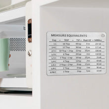 将图片加载到图库查看器，Stainless Steel Measurement Conversion Chart With Strong Magnet For Cups, Tablespoons, Teaspoons, Fluid Oz And Milliliters Conversions
