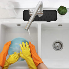 Load image into Gallery viewer, Silicone Kitchen Sink Faucet Splash Guard and Drip Catcher Tray

