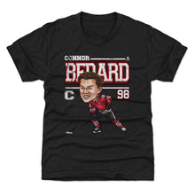 将图片加载到图库查看器，Connor Bedard Chicago Cartoon WHT
