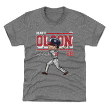将图片加载到图库查看器，Matt Olson Atlanta Cartoon WHT
