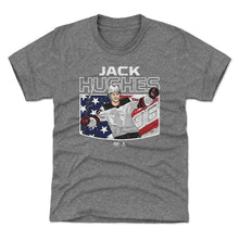 Load image into Gallery viewer, Jack Hughes New Jersey American Flag WHT
