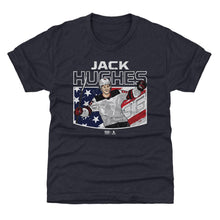 Load image into Gallery viewer, Jack Hughes New Jersey American Flag WHT
