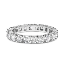 Load image into Gallery viewer, 14K White Gold 2 1/3 Cttw Asscher Cut Lab Grown Diamond Eternity Band Ring (E-F Color, VS1-VS2 Clarity) - Ring Size 5.5
