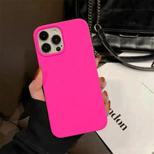 Load image into Gallery viewer, Unique Solid Color Soft Silicone Phone Cases For iPhone 13 12 11 14 Pro Max X XR XS Case For iPhone 12 13 Pro 7 8 SE Cover Silicone Phone Cover Ultra Slim Shockproof Protective Case for iPhone 14

