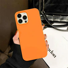 Load image into Gallery viewer, Unique Solid Color Soft Silicone Phone Cases For iPhone 13 12 11 14 Pro Max X XR XS Case For iPhone 12 13 Pro 7 8 SE Cover Silicone Phone Cover Ultra Slim Shockproof Protective Case for iPhone 14
