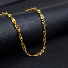 Load image into Gallery viewer, Stainless Steel Gold Tone PVD Twisted Luxe Chain Layering Necklace
