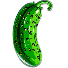Load image into Gallery viewer, Acrylicious Funky Green Pickle Magnet by Onyx O
