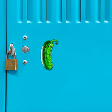 Load image into Gallery viewer, Acrylicious Funky Green Pickle Magnet by Onyx O
