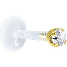 Load image into Gallery viewer, Solid 14K Yellow Gold 1.5mm Genuine Diamond Bioplast Push in Monroe
