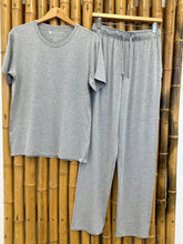 Load image into Gallery viewer, Men's Soft Bamboo Lounge Pajama Set - Short Sleeve Top &amp; Pants

