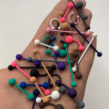 Load image into Gallery viewer, 16G 3/8 Perfectly Pink Matte Horseshoe Circular Barbell
