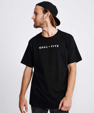 Load image into Gallery viewer, Goal Five Men's Black Cotton T-Shirt
