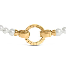Load image into Gallery viewer, 18K Yellow Gold Vermeil Pearl Strand Infinity Necklace
