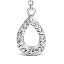 Load image into Gallery viewer, Sterling Silver Created Blue Sapphire and Diamond Accent Y Necklace
