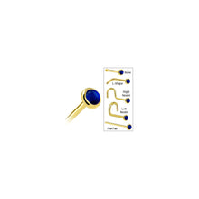 将图片加载到图库查看器，Solid 14K Yellow Gold 2mm Genuine Sapphire Nose Ring
