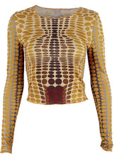 Load image into Gallery viewer, Polka Dot Print Ins European and American round Neck Upper Clothes Long Sleeves T-shirt
