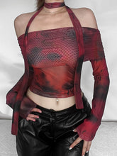 Load image into Gallery viewer, Kliou Fashion Print Stylish Upper Clothes Long Sleeves T-shirt
