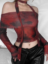 Load image into Gallery viewer, Kliou Fashion Print Stylish Upper Clothes Long Sleeves T-shirt
