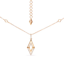 Load image into Gallery viewer, 14K Yellow Gold 1/4 Cttw Diamond Double Triangle Geometric 18" Pendant Necklace (G-H Color, SI1-SI2 Clarity)
